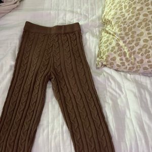 Comfy cozy brown leggings in a size small